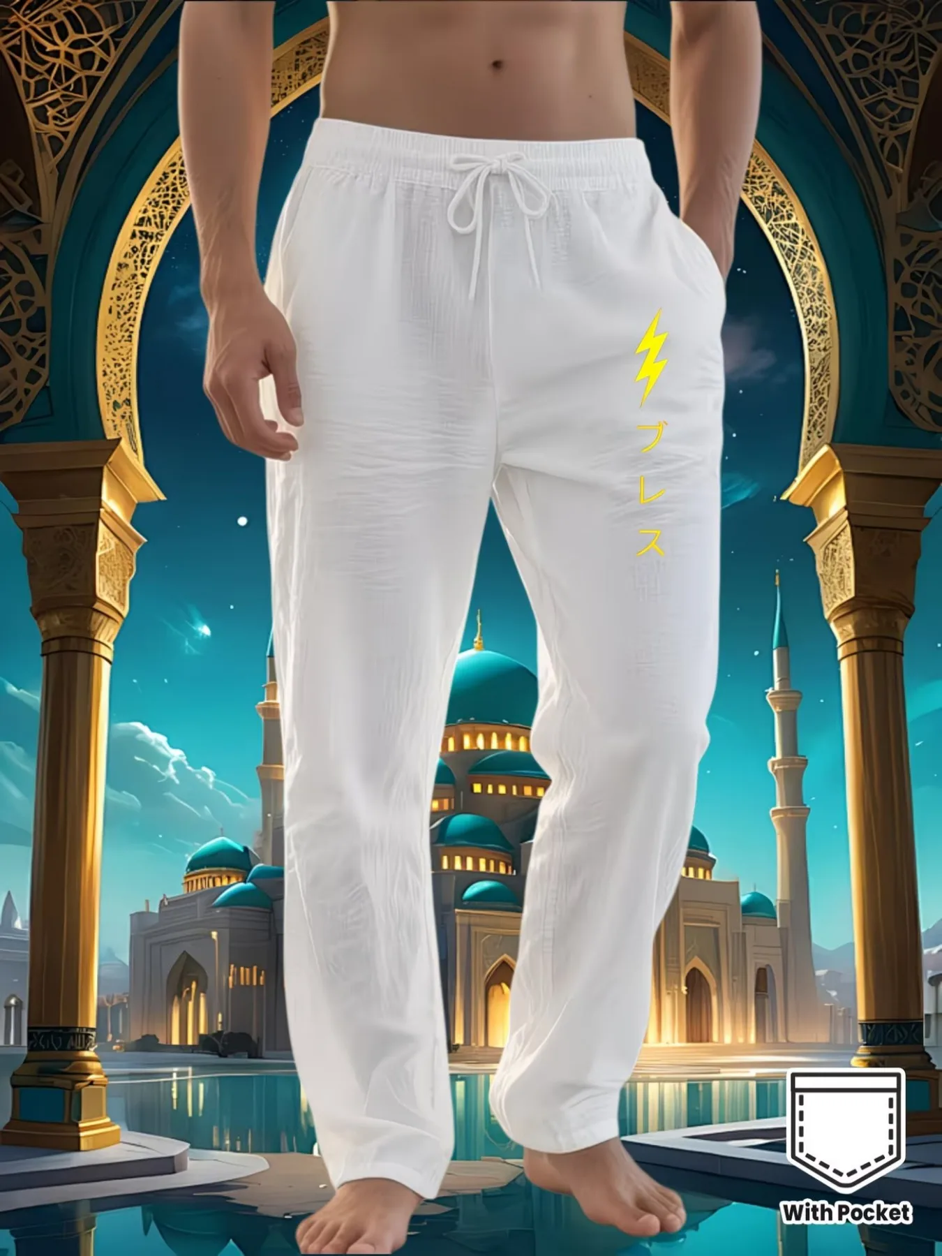 Pantalon imprimé multicolore en coton, distinct des modèles basiques du marché, est un produit d'exportation de base toute l'ann