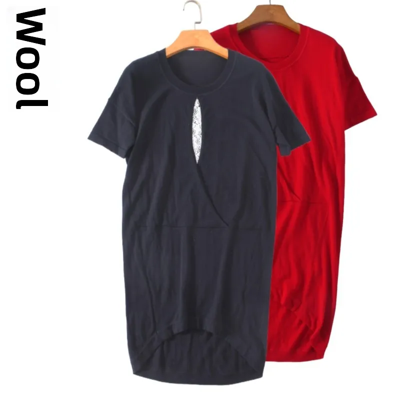 

Premium Merino Spun Fine Wool ort Sve Sweater Dr Women's Autumn Winter Faion Commute Sle round Ne Mid-Length Dr