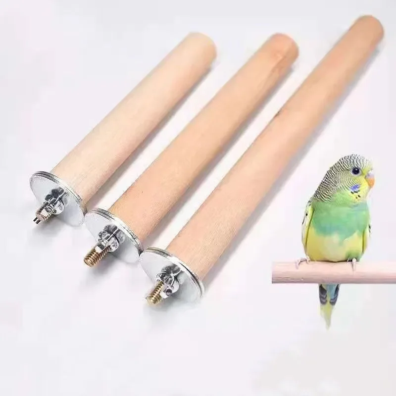 Natural Wood Pet Parrot Raw Wood Fork Tree Branch Stand Rack Squirrel Bird Hamster Branch Perches Chew Bite Toys Stick