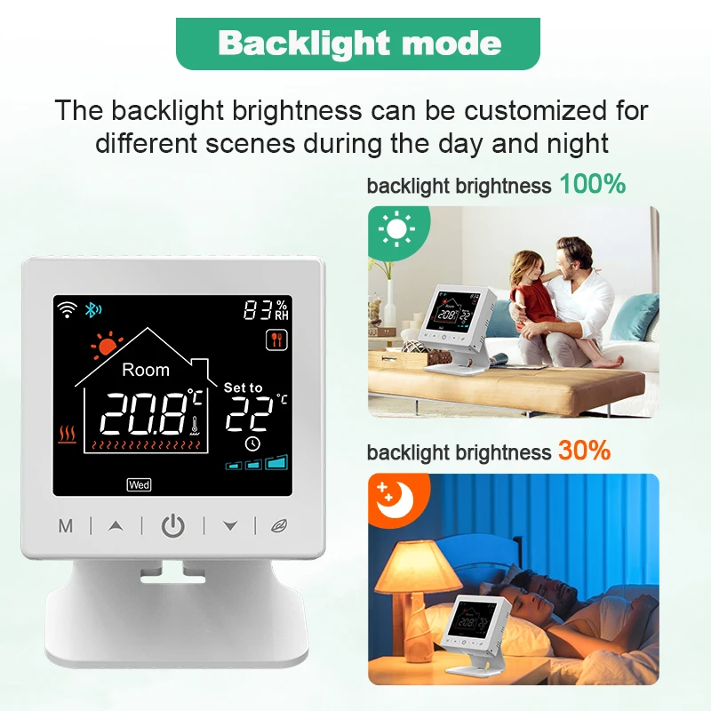 Termostato inalámbrico con Wifi para caldera, controlador de temperatura RF433 para calefacción de agua, funciona con Alexa, Google Home y Alice,