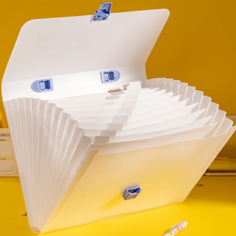 Crayon Shinchan File espandibile A4 Borsa portatile per carta di prova per studenti Borsa per tutoraggio portatile 13 griglie a prova di spruzzi