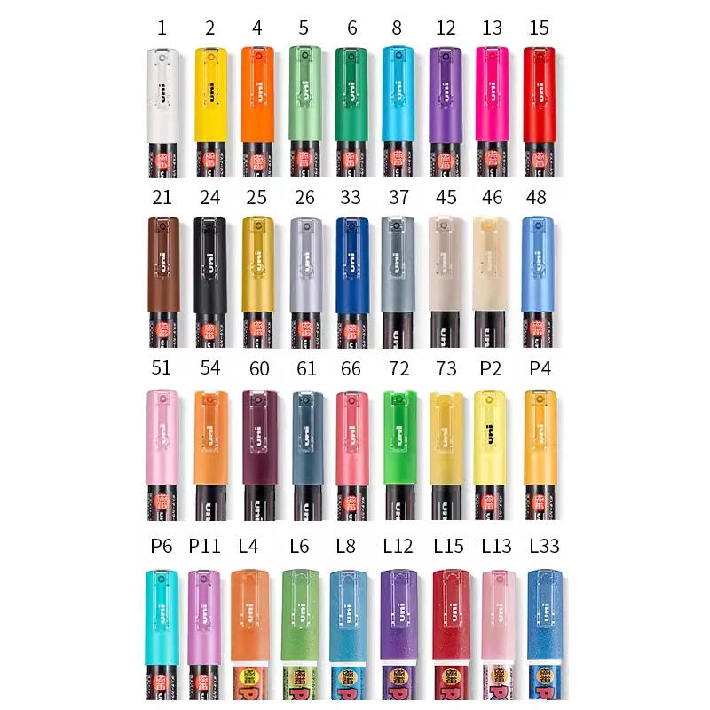 1pcs Uni POSCA  Acrylic Marker Pen PC-1M  0.7mm Plumones Rotuladores POP Poster Pen Graffiti Advertisement School Art Supplies