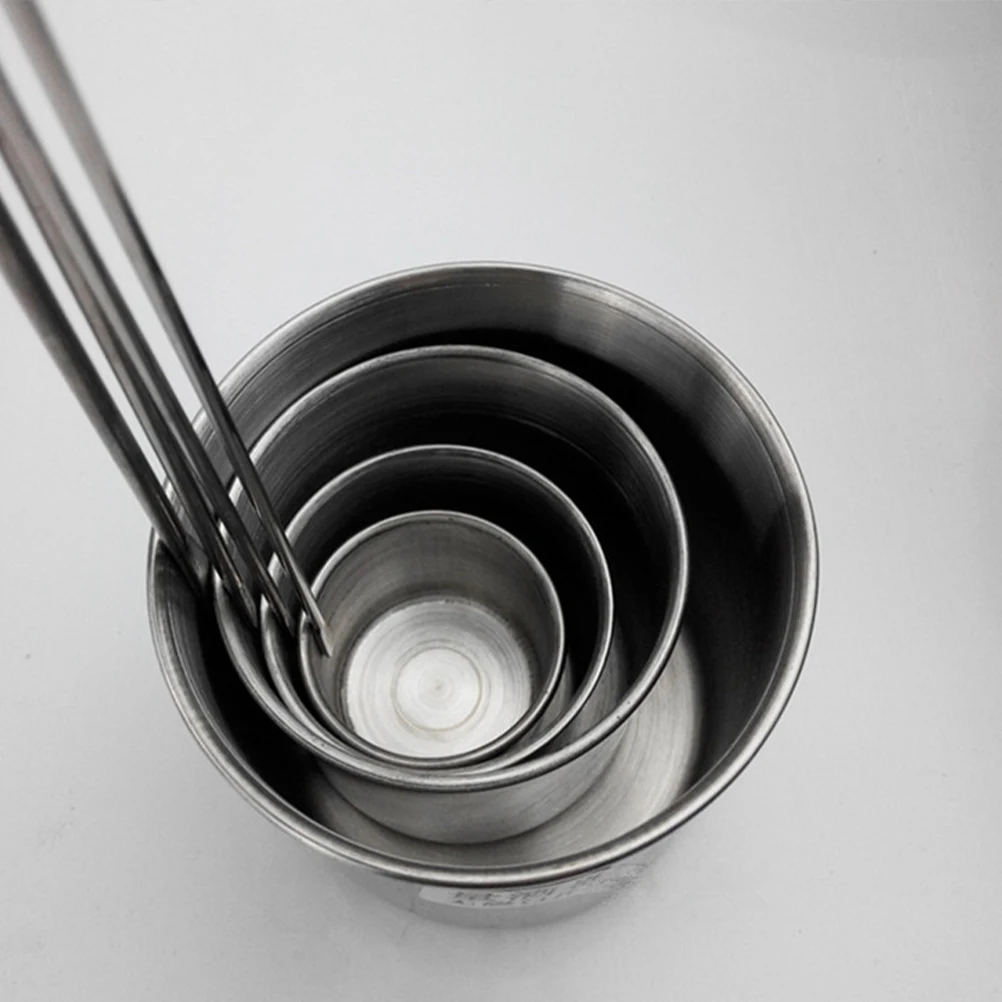 

4pcs Stainless Steel Wine Dipper 50Ml 100Ml 250Ml 500Ml Measuring Cup Bartending Sauce Ladle Corrosion Resistant For
