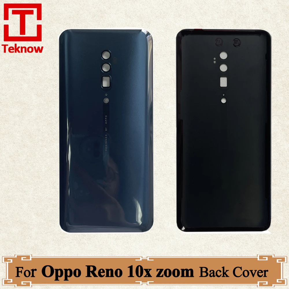 

Original Back Battery Cover Door Housing Case Rear Glass For Oppo Reno 10x zoom Battery Cover For CPH1919 PCCM00 Replacement