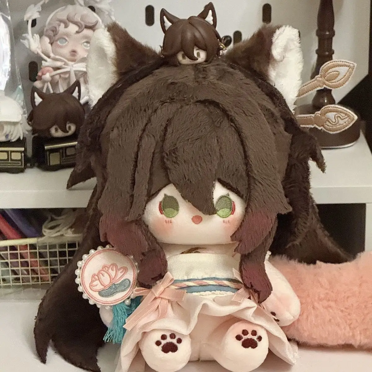 هونكاي: ستار السكك الحديدية Tingyun 20 سنتيمتر سمات القطن دمية فتاة محشوة اللعب طالب أفخم دمية رائعتين حساسية فروي آذان هدية عيد الميلاد #2