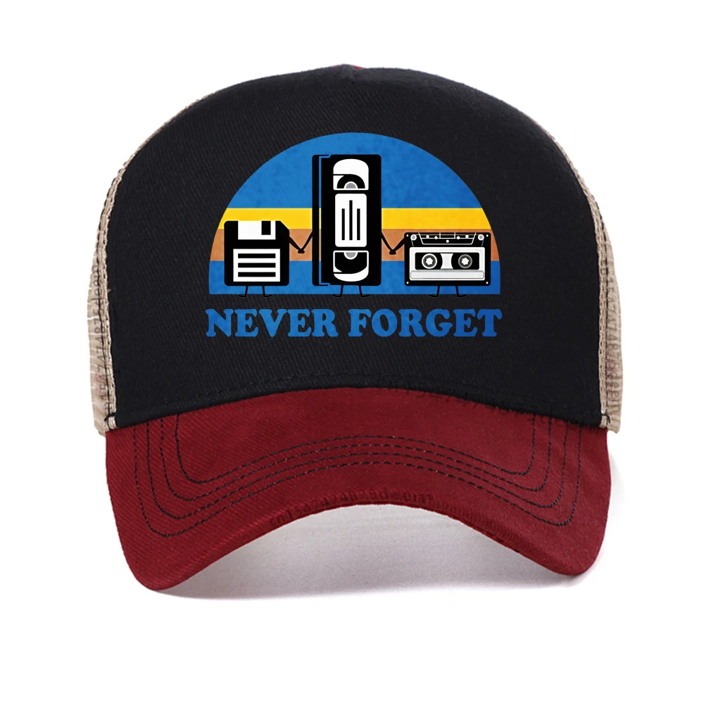 Never Forget baseball cap Men Casual Trendy Breathable Unisex hat Summer hip hop hat adjustable mesh Breathable Snapback hats