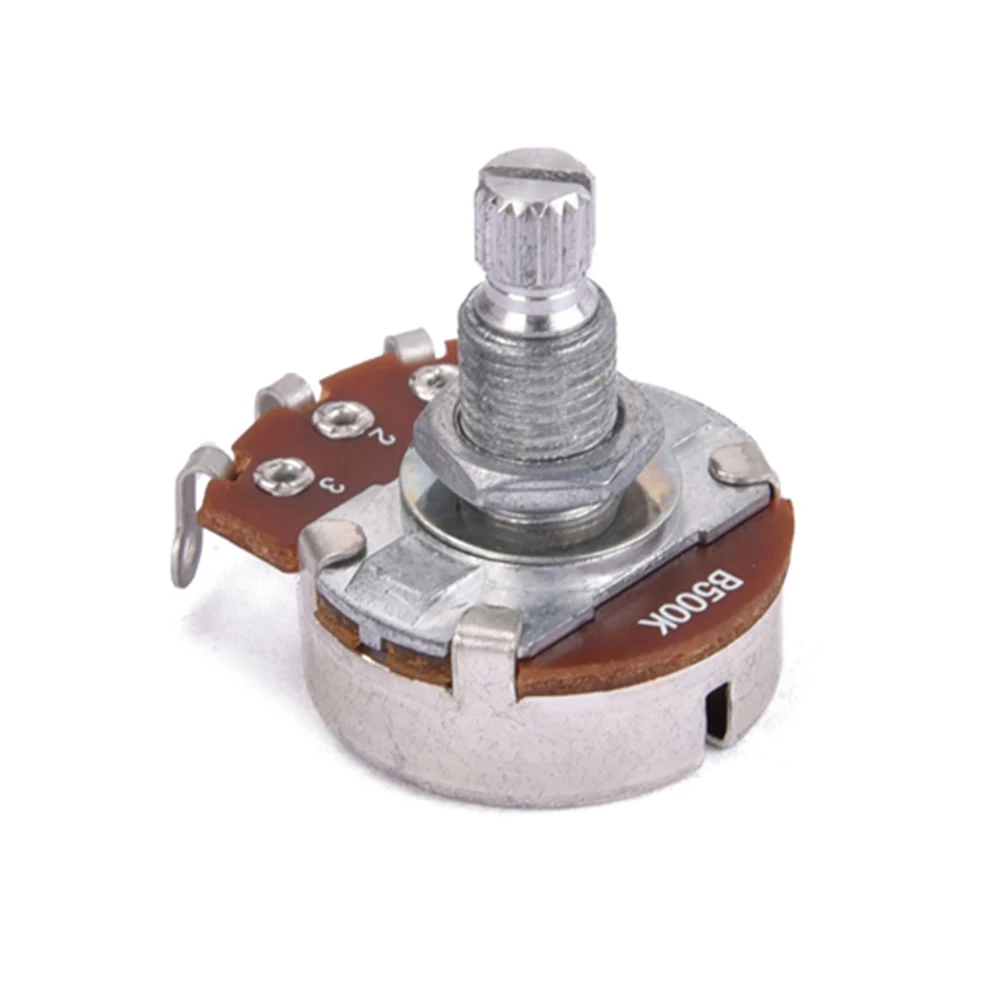 

Large 500k Ohm Linear Taper Audio Potentiometers Full Size Long Knurled Split Shaft Coarse Guitar Amp Volume Control Electric