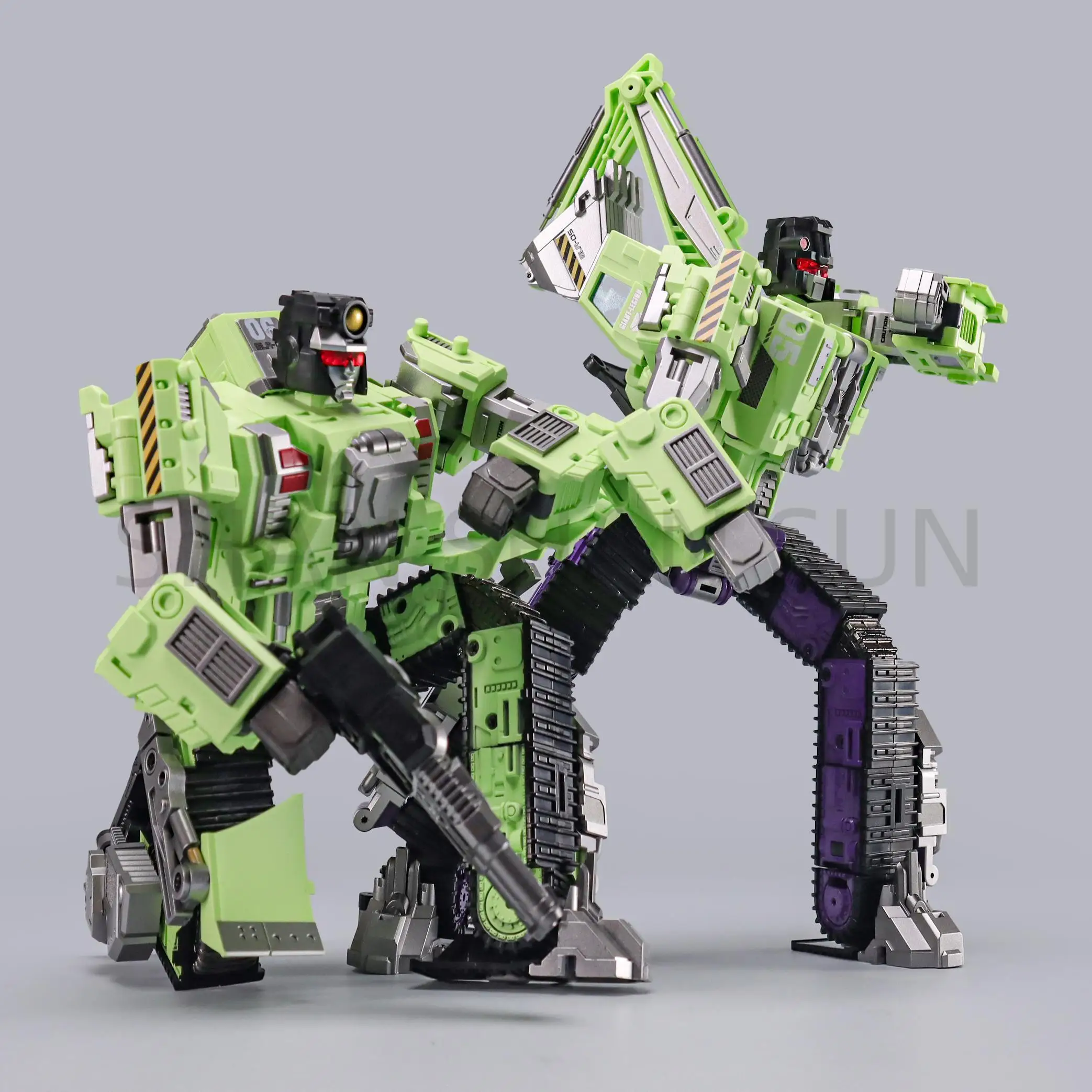 [24 hours shipping] Mecha Invasion GLA-05 GLA-06 Giant Legion Heavy Builder Excavator Bolldozer Devastator Action Figure