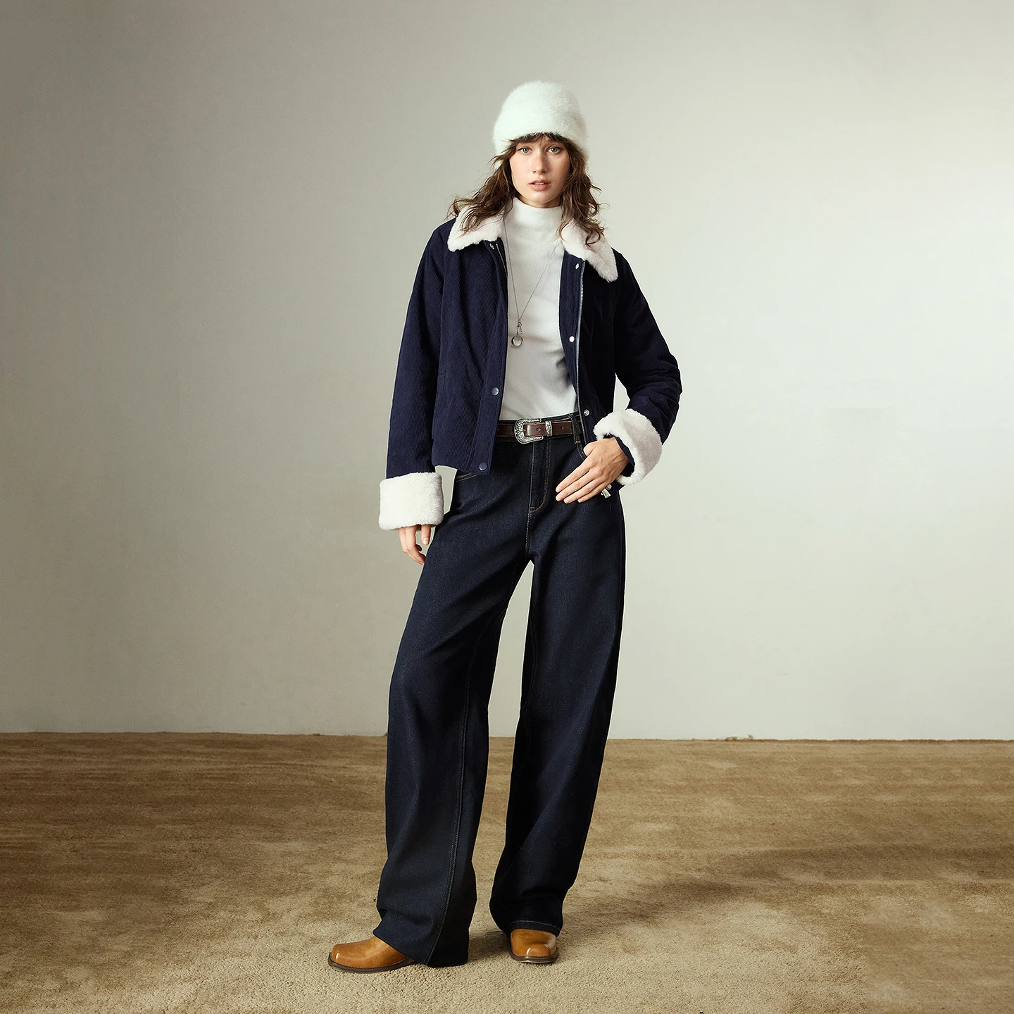 TOYOUTH معاطف قطنية للسيدات 2025 شتاء جديد سروال قصير ملابس خارجية قطنية دافئة من الصوف