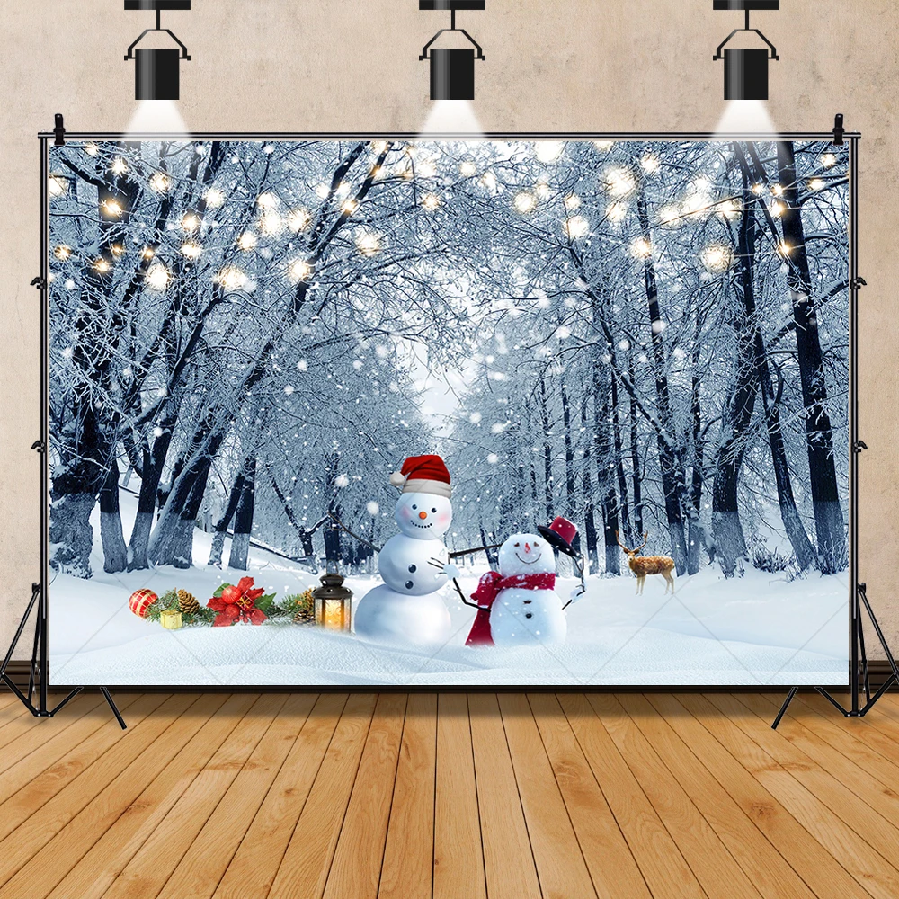 Christmas Photography Backdrop Winter Merry Xmas Tree Fireplace Gift Window Family Party Decor Custom Background Photo Studio