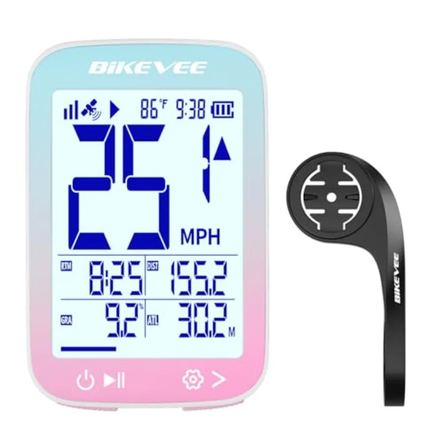 

Bike Speedometer GPS Wireless Cycling Computer Auto Start/Stop, Auto Backlight, Waterproof Bicycle Odometer MPH KM/H, 2.4" LCD