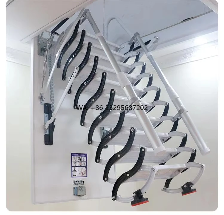 

Hot Sale Home Invisible Attic Retractable Folding Staircase Foldable Aluminum Magnesium Attic Ladder