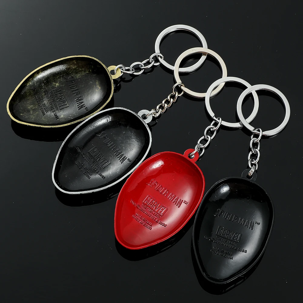 Marvel Keychain Superhero Spiderman Mask Pendant Keychain Fashion Accessories for Men Gifts view 4