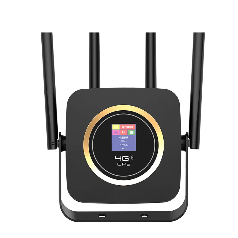 4G Sim Router   LTE CPE  Mobile Hotspot Wireless Wifi Broadband 4 Wi-fi Antenna with 3000mAh Battery