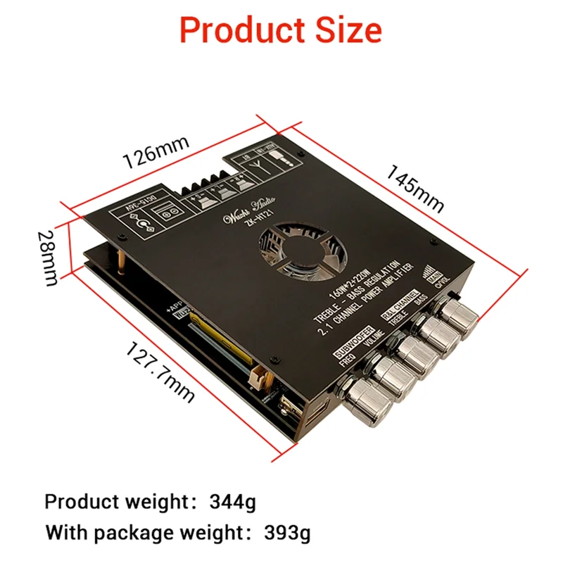 APPLIA-HT21-3G Third Generation 2.1 Channel Bluetooth Power Amplifier Board TDA7498E Bluetooth Power Amplifier 160Wx2+220W