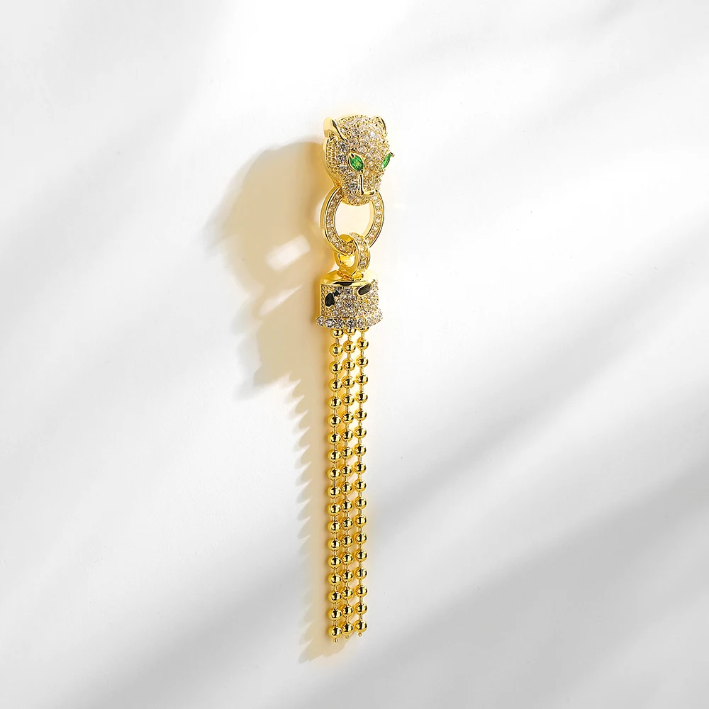 

*European and American design style tassel leopard brooch for high-end women, fashionable and exquisite