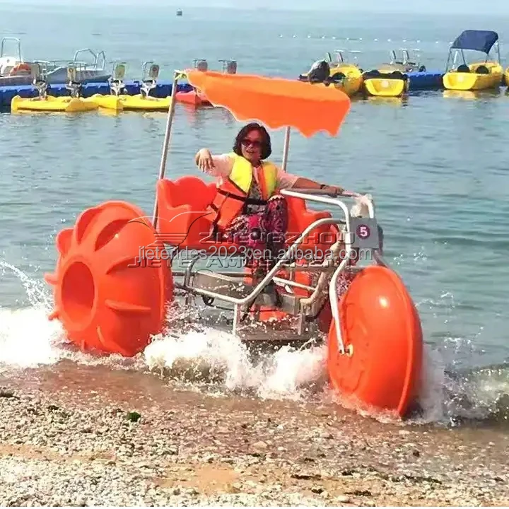 

Adults Recreational Aqua Bicycles Water Bike Pedal Boats 3 Big Wheels Water Tricycle Bike for Sale
