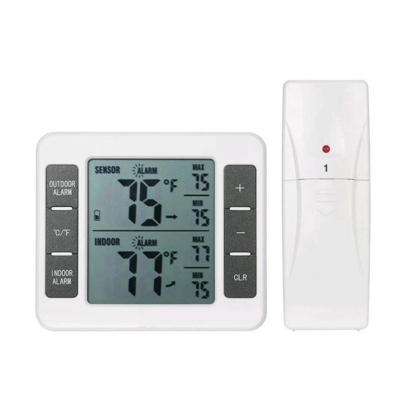 LCD Digital Thermometer Hygrometer Indoor Outdoor Temperature Humidity Meter Temperature And Humidity Sensor,A Easy Install