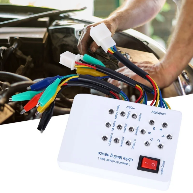 E9 Brushless Motor Tester Electro Maintenance Detector Car EBike Scooter Hall Controller Detector 115x80x26mm EBike Repair Tools