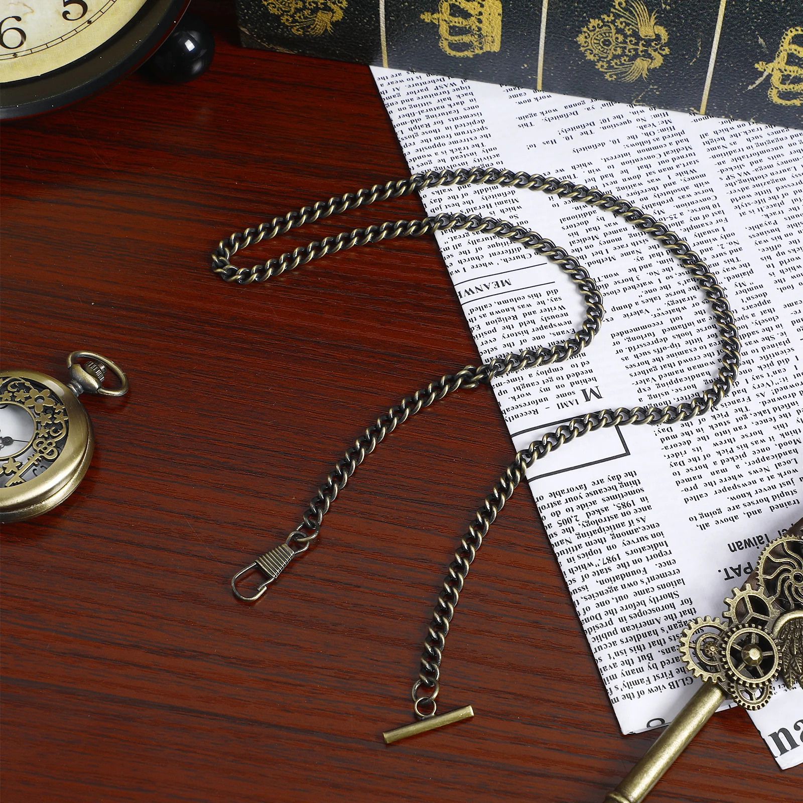 

Pocket Watch 65 Cm Metal Pocket Watch Vintage for Electronic Jeans Belt Women Retro Style T Bar Chain Key Chain