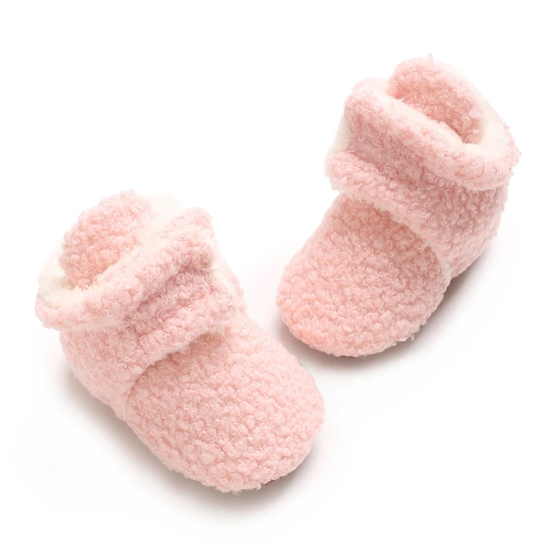 Calzini e scarpe da uomo d'avanguardia da 0-18 mesi Stivali da passeggio invernali per ragazzi e ragazze Stivali da bambino caldi morbidi e antiscivolo in cotone