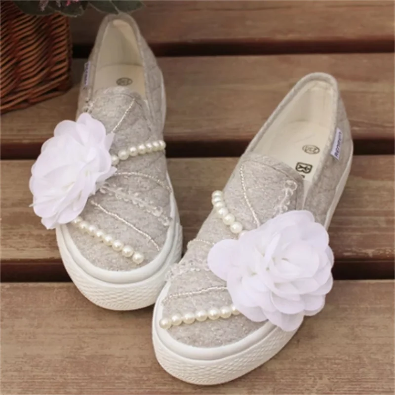 

New flat cloth shoes thick sole single shoes a slip-on canvas shoes casual comfortable women's shoes