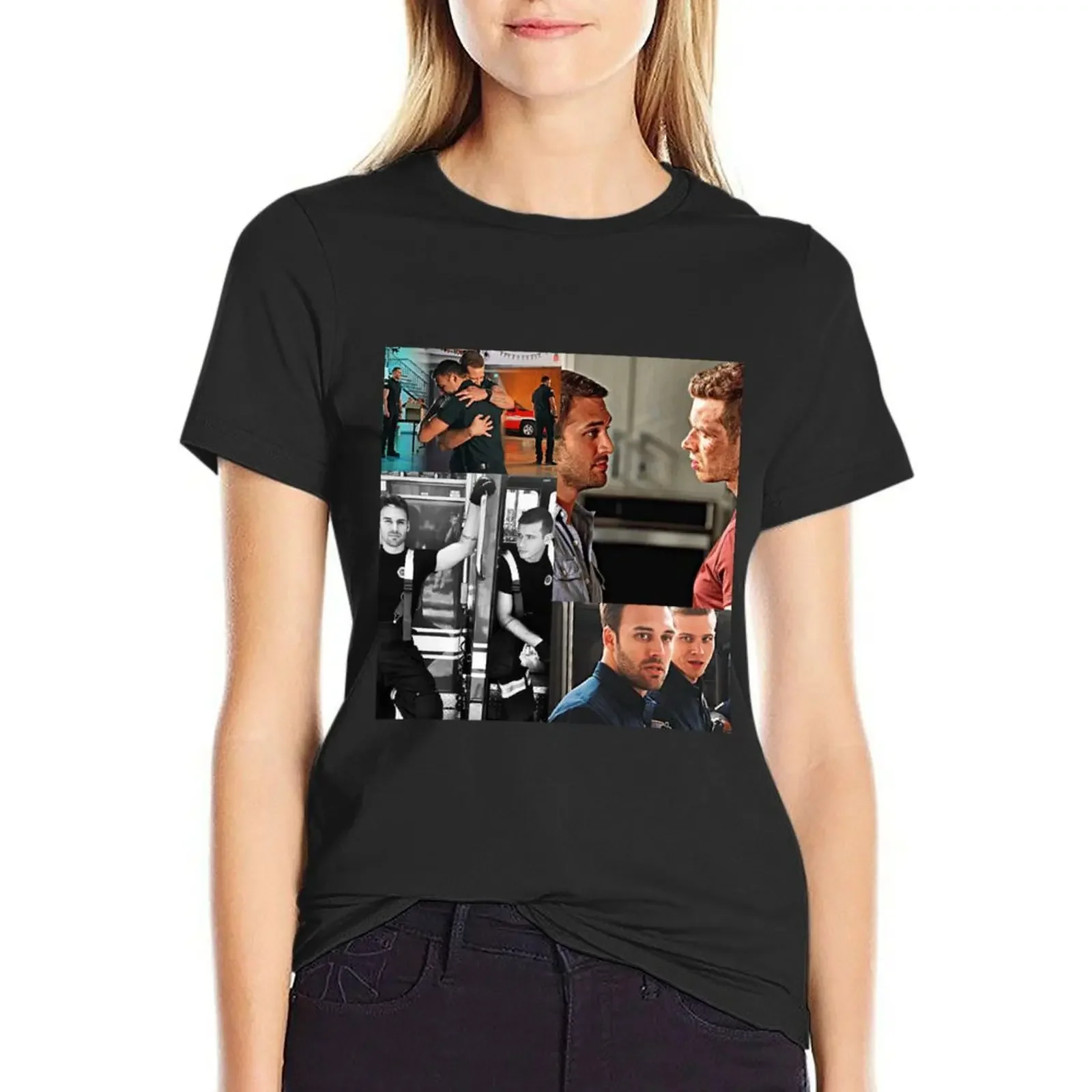 

Buddie Collage T-Shirt plain blacks shirts graphic tees plus size tops fashion woman blouse 2025