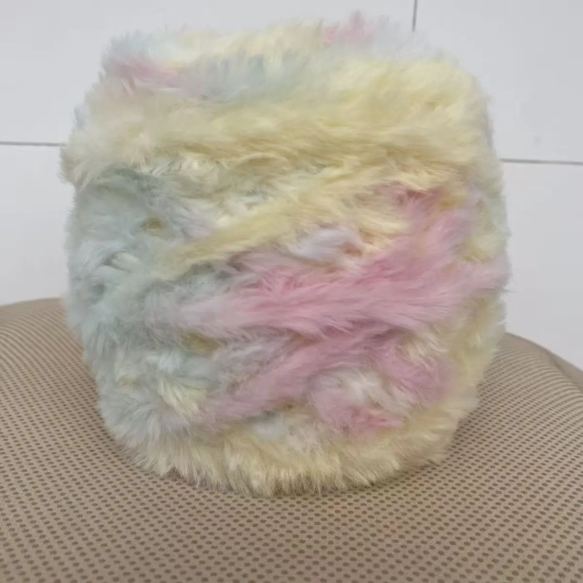 فرو المنك الشعر الطويل اليدوية الصوف أرنب الصوف الصوف الموضوع تقليد الفراء الموضوع الصوف محبوك Diy100gThread الكرة أفخم الموضوع #5