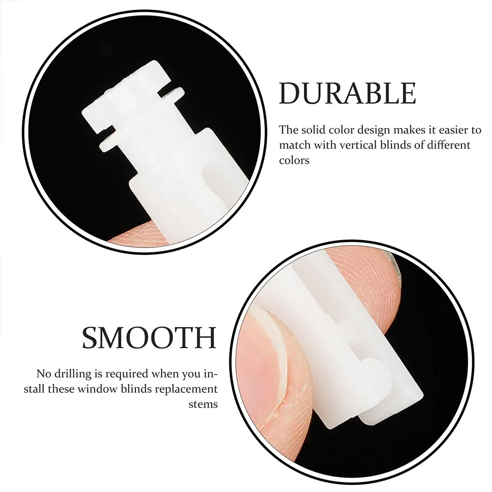 

12Pcs Replacement Stems for Vertical Blinds Solid Color Design Cost-Effective Solution Extend Serving Life Blind Parts