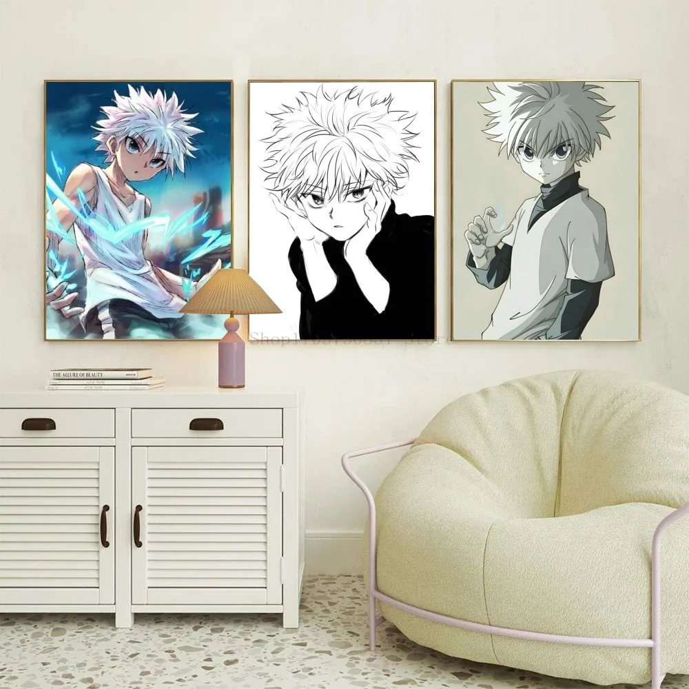 1pc Hunter X Hunter Manga Anime Self-adhesive Art Poster Waterproof Paper Sticker Coffee House Bar Room Wall Decor