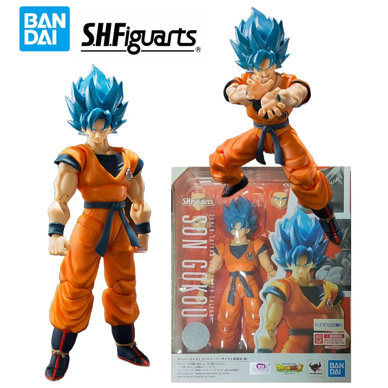 Bandai S.h.figuarts SSG Super Saiyan Son Goku Dragon Ball Super 16Cm Anime Original Action Figure Model Children's Toy Gift