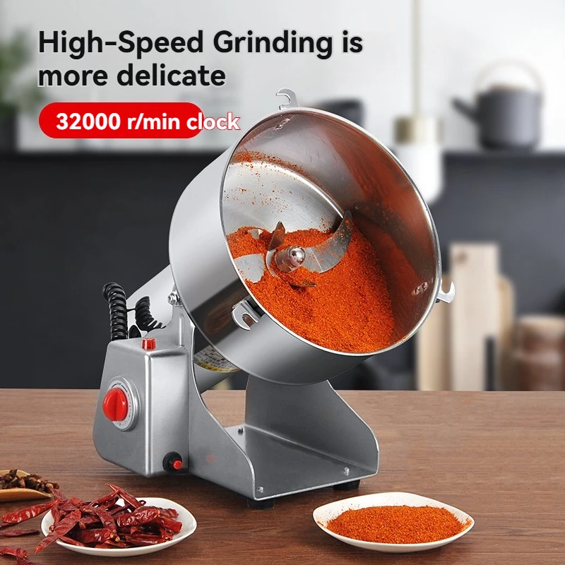 Household Food Grade Electric Dry Grinder Pulverizer Wall Breaking Machine for Fine Chinese Medicine Five Grains Cereals Powder