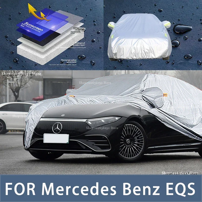 

For Mercedes Benz EQS Outdoor Protection Full Car Covers Snow Cover Sunshade Waterproof Dustproof Exterior Car accessories