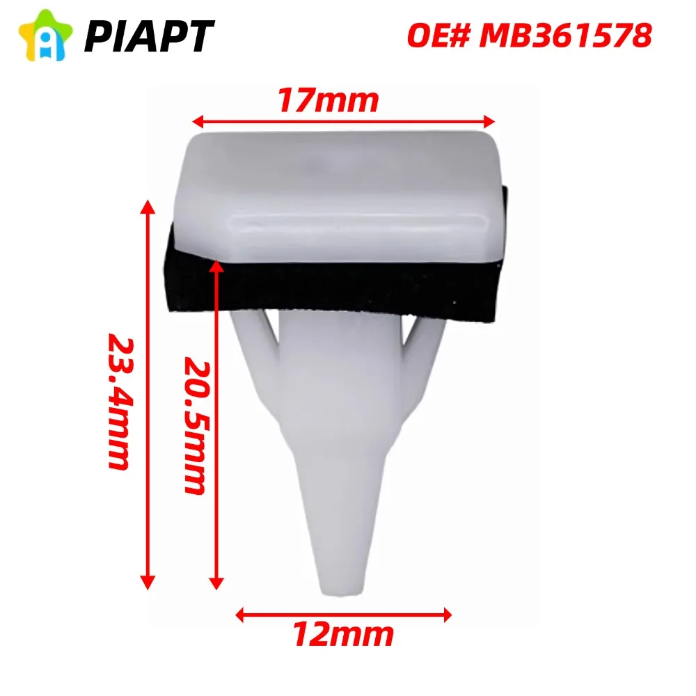 20PCS OE# MB361578 MR280579 Rocker Moulding Grommet For Mitsubishi Trim Fender Clip Chrysler MB361578