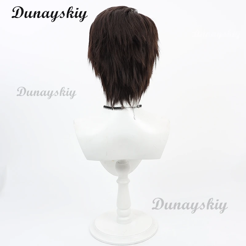 Arcano: League of Legends Jayce Talis Peluca de cosplay Pelo sintético corto marrón resistente al calor Halloween/Convención Juego de rol