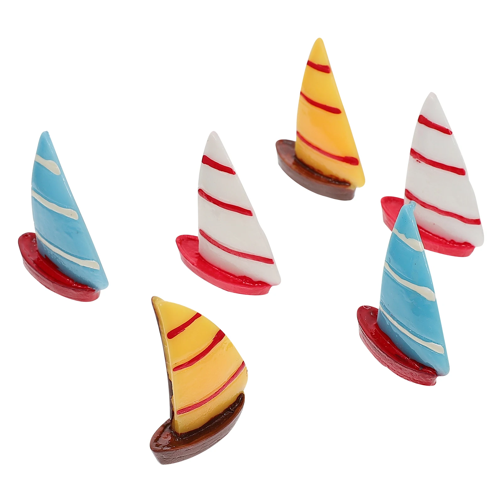 

15pcs 15 Mini Sailboat Models Realistic Boat Ornament Micro Landscape Decoration Fish Tank Decor Nautical Statue Resin Craft