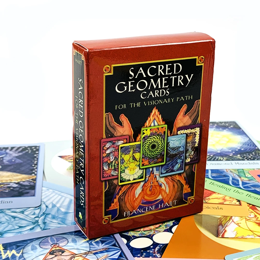 Nuevas tarjetas de geometría sagrada para el camino visionario, tarjetas de oráculo de 64 Uds que integran matemáticas, ciencia y espiritualidad, juego de fiesta
