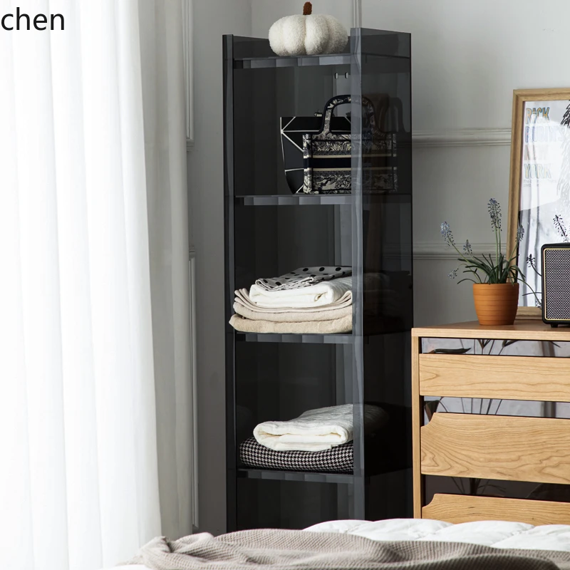 acrylic bookshelf floor-to-ceiling home Internet celebrity modern simple shelf living room bathroom storage rack