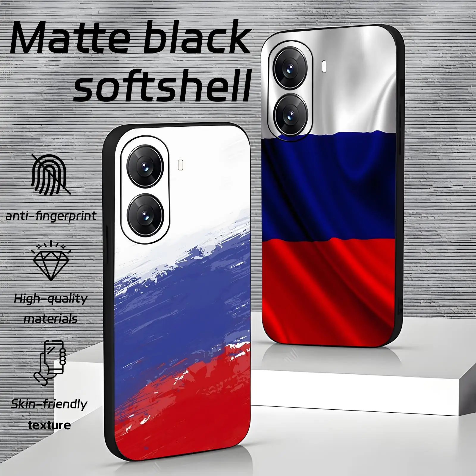 Phone Case For Xiaomi POCO M7 M6 M5 X8 X7 X6 F8 F7 F6 Pro 5G Soft black Shockproof Cover the national flag of Russia