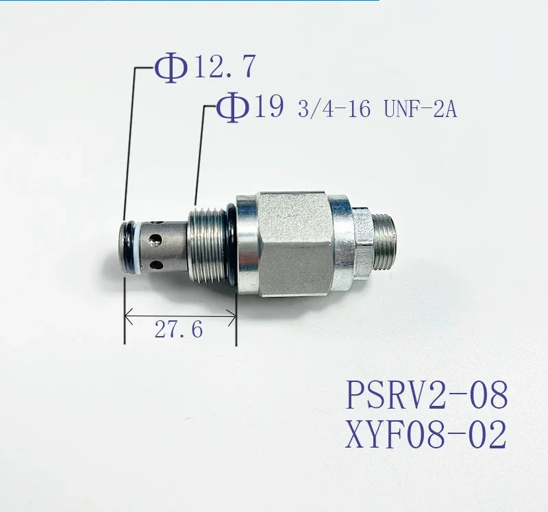 

Thread insertion pilot relief valve PSRV2-08 XYF08-02