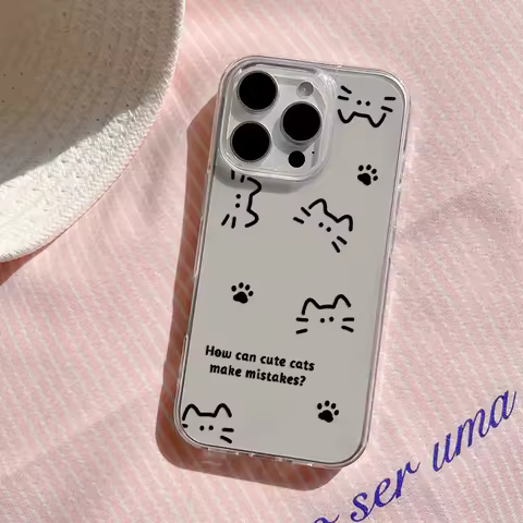 Lovely Line Cat Dog Phone Case For Samsung Galaxy S25 S24 S23 S22 S21 S20 FE Note20 Note10 Edge Plus Ultra Lite 5G Back Cover
