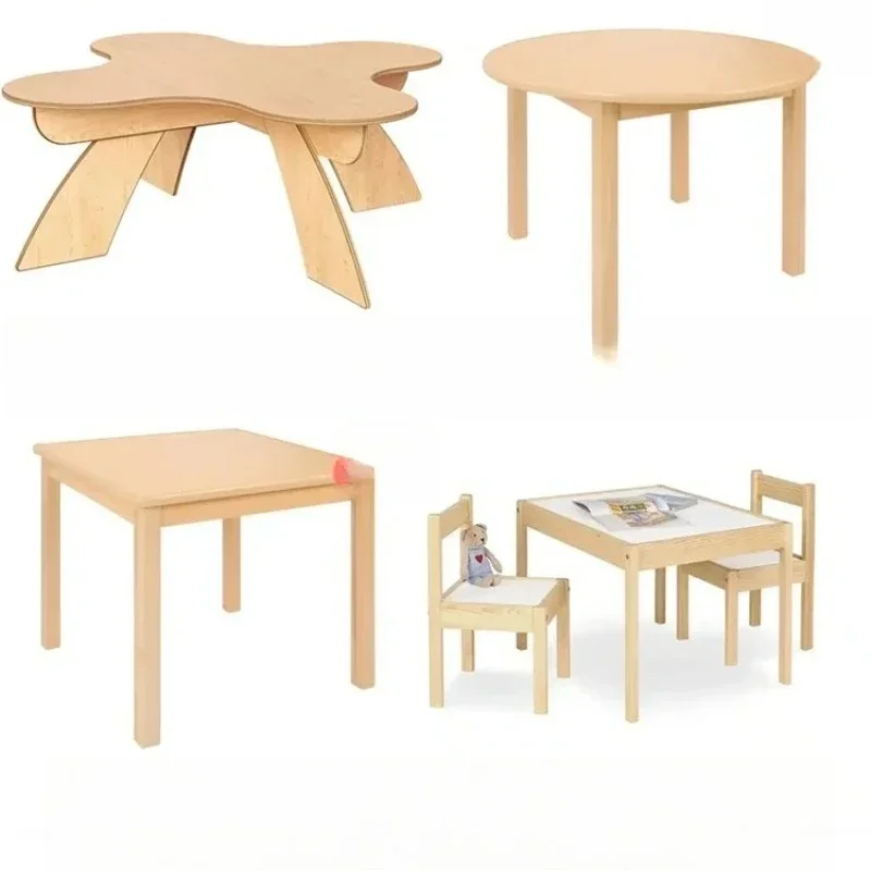 Classroom furniture Wooden tables and chairs Sets Kindergarten and bedroom daycare supplies