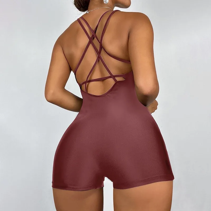 Dameszwempak uit één stuk - atletische surfzwemkleding in effen kleur