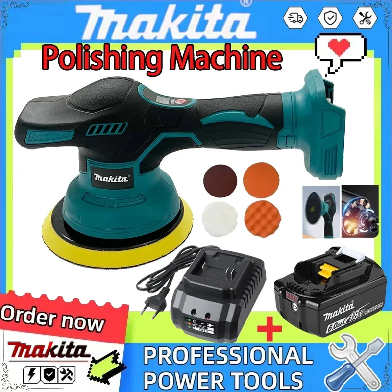 

Беспроводная полировальная машина Makita с 8 скоростями для автомобиля, электрическая, для восстановления и полировки, беспроводной полировальный аппарат