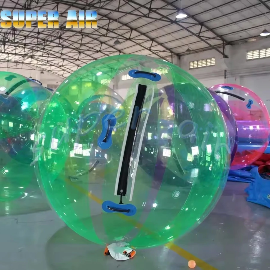 Alta qualidade 2m de diâmetro transparente inflável água andando bola água pastel rolo balão zorb bola para venda