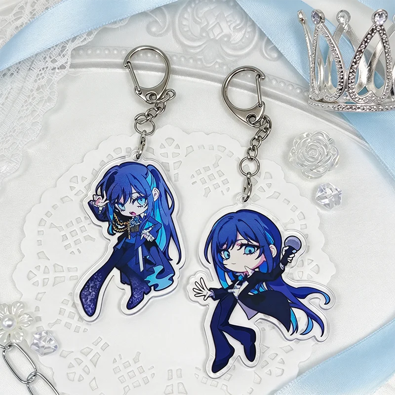 Anime Singer Ado Cosplay Keychain Kawaii Acrylic Pendant Keyring Key Chain Accessory Ornament Decoration Fan Collectible Prop