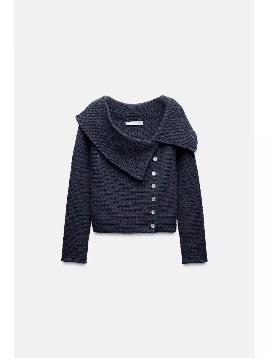 Retro Spicy Girl Asymmetrisches Design Lange Sve Beiläufige Gestrickte Pullover Frühling Herbst Neue Ankunft Bequeme Koreanische Sle Loos...