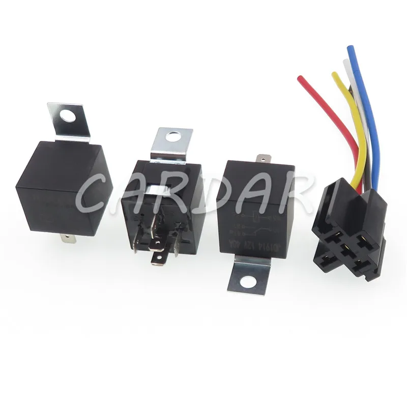 

DC 12V-80V 40A 5 Pin Electronic Relay Auto Relay with Socket and 5 Wire