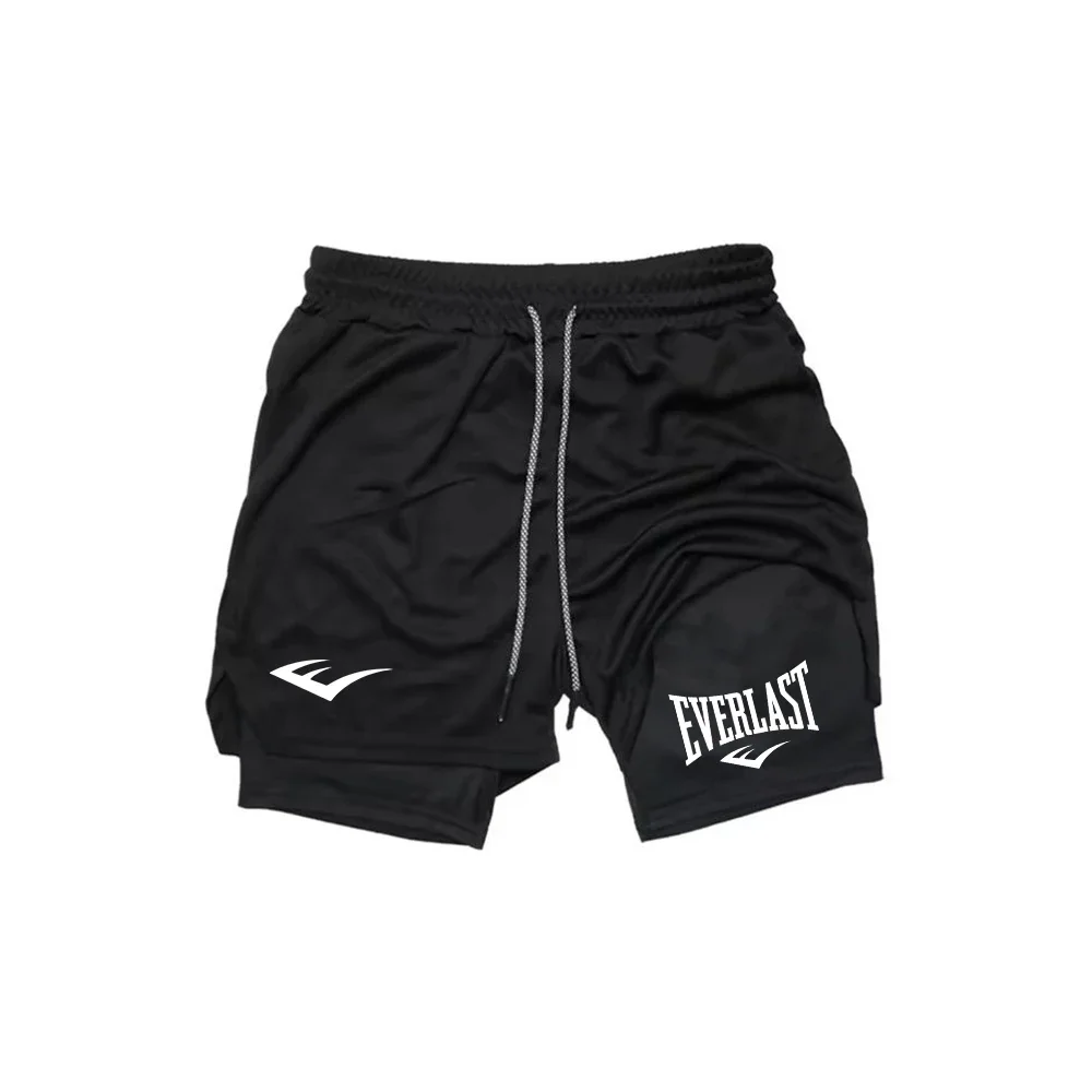 Pantalones Cortos de Doble Capa de Secado Rápido de la Marca EVERLAST Boxing, Elegantes y Versátiles para Diversas Ocasiones