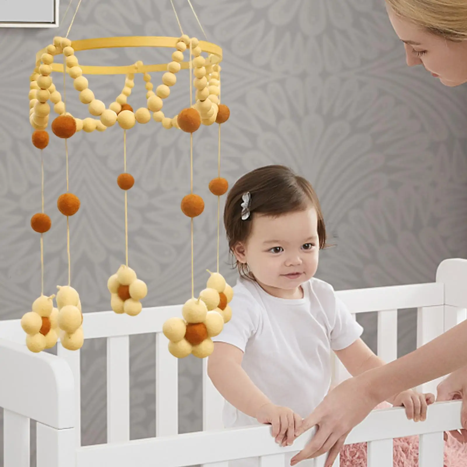 Mobiel voor babybed Bel Ophangbaar speelgoed met bel Decoratie voor wieg Kinderbox Kamer Meisjes Jongens Overhead Nachtkastje Slaapkamer